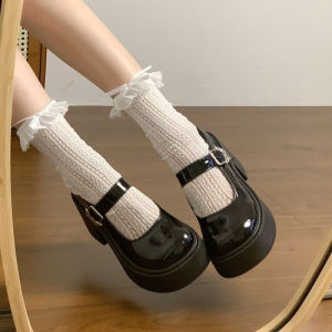 [Free Shipping] New Spring Collection Of WomenS Leather Shoes: Butterfly-Patterned Flats With Thick Soles Designed To Add Height And Give The Illusion Of A Taller Figure