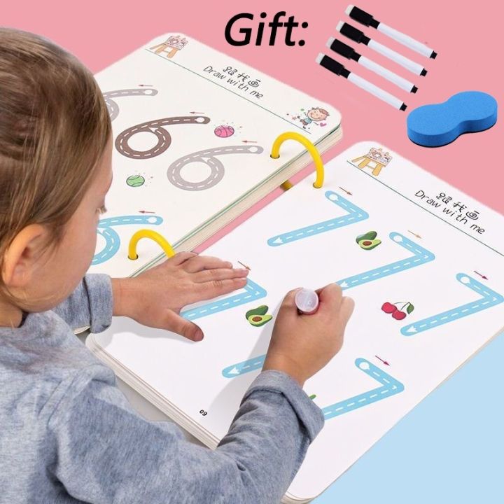 Children Can Erase and Write Pen Control Training Card Kids Early ...