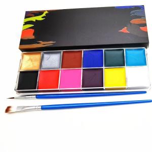 Face Body Paint Set 12 Colors Professional Makeup Palette Safe Facepaint Oil Hypoallergenic Non-toxic Face Body Paint
