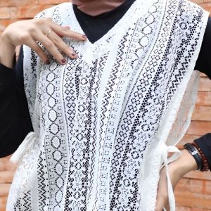 Vest Burkat Tali Premium | Lace Burkat Rompi Wanita | Brokat Vest Korean Style warna lengkap