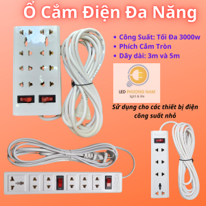 Ổ Cắm Điện Chịu Tải Công Suất Cao - Đèn Led Thiên Vân