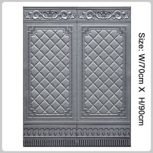 Wallpaper Dinding 3D Foam Motif Pintu Batik  | Wallpaper Walfoam 3D Wallstikers Motif Pintu Jati | Wallpaper Brickfoam 3D Motif Kayu 70*90cm
