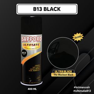 Sapporo Ultimate B13 Black / Sapporo Ultimate / Cat Semprot / Cat Aerosol Terbaik / Sapporo Spray / Sapporo