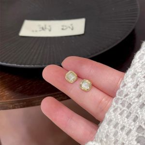 ต่างหูเม็ดเล็กชุบเงิน S925 MODE Korea สำหรับผู้หญิงต่างหูเม็ดเล็กสวยงามเครื่องประดับอัญมณี