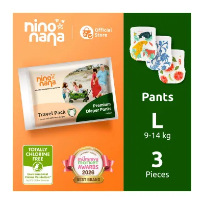 Nino Nana Travel Pack Diaper Pants L (9-14KG)