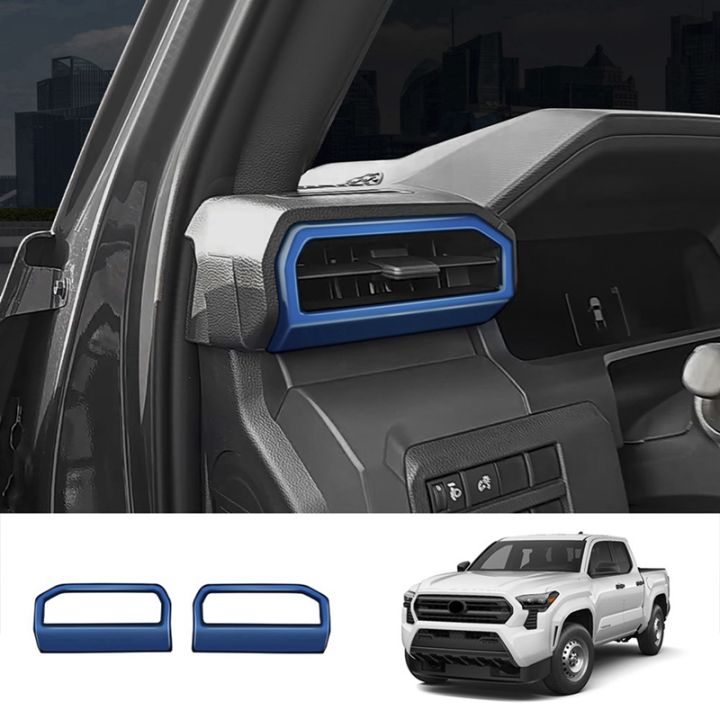 SAWADICAR 4Pcs Carbon Fiber AC Vent Outlet Cover Trim For Chevy Camaro 2016+ Interior