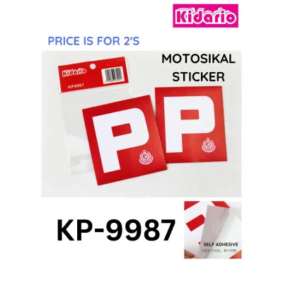 [ Ukuran JPJ - Price for 2pcs] L Sticker P Sticker Motor L License P License P Car Sticker | Pelekat P L
