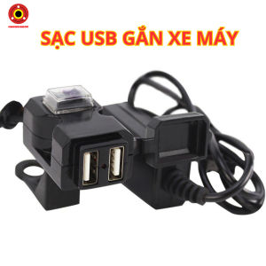Bộ Sạc Gắn Xe Máy 3023 - 2 Cổng USB Thiết Kế Nhỏ Gọn Chống Nước Sạc Nhanh Chóng Tiện Lợi