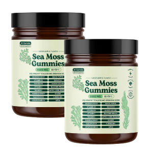 Sea Moss Gummies 16-in-1 Ashwagandha Black Seed Oil Bladder Wrack Turmeric Vitamin C D3 with Manuka Burdock Root Dandelion Apple2026