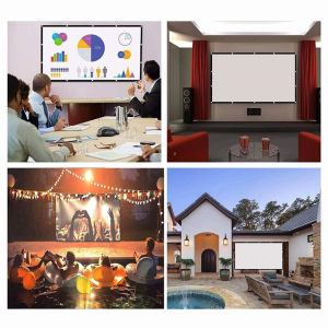 16 9 Simple Projector Curtain 60 72 84 100 120 150 inch HD Display Screen