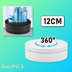 12cm Electric Rotating Display Stand for Watch Jewelry Figure Photography 360 Degree Rotation Motorized Turntable