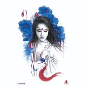 PREMIUM TATO TEMPORER Anti Air Tahan air TBS UEKO GHEISHA TEMPORARY TATTO MOTIF KARTU AS BINATANG WANITA SERIGALA HARIMAU TAHAN AIR WATERPROOF  TULISAN LOVE / Arm Temporary Tatoo sticker OLD TIME Clock / tato terbaru/ tato artis / tato keren - VIP SPORT