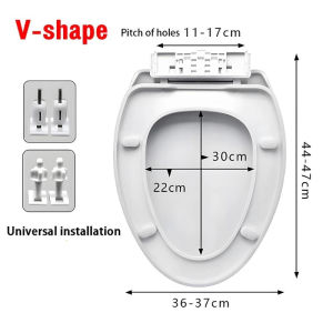 Toilet Seat Cover Standard Size Type High Quality Bathroom Seat V/O/U TypeStandard Design White Toilet Seat Cover