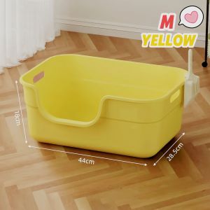 Handheld Large Cat Litter Box with Scoop Kitten Litter Box Cat Toilet Anti Splashing Deodorization