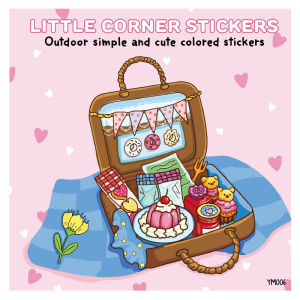 Children Coloring Stickers Little Corner Cute Comfy Coloring Book Pasteable Coloring Stickers