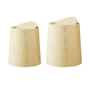 Modern Trash Bin With Realistic Grains Design Odor Control Garbage Can For Small Living Space Home Office Use