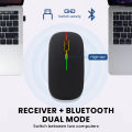 KACOOL Wireless Mouse Bluetooth Mouse Rechargeable Mouse with Backlit Bluetooth 5.1/USB 2.4Ghz LED Silent Mouse. 