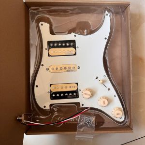 Prewired Guitar Stratocaster Pickguard HSH Pick Guard Wilkinson WVHZN WVSM WVHZB Ainico 5 Pickups Cream Knobs Cap 5 Ways Switch for Fender Electric Guitar Part