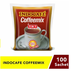 INDOCAFE Coffeemix 3in1 Pack / Kopi Instan Mix 3in1 (100pcs x 20gr ) Indocafe Coffeemix (100 sachet)