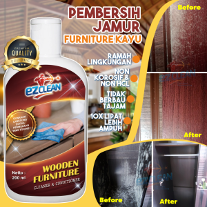EZCLEAN WOODEN CLEANER PENGHILANG NODA KAYU PEMBERSIH JAMUR LEMARI WITH CONDITIONER PEMBERSIH PLITUR KAYU RAK BUFFET PLYWOOD
