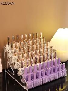 Manicure Tools Nail Polish Display Stand Clear Acrylic Plastic Multi-layer Display Shelf Cosmetic Holder Makeup Holder