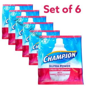 CHAMPION SUPRA POWDER Liquid Detergent with Fabric Conditioner 65mL x 6pack