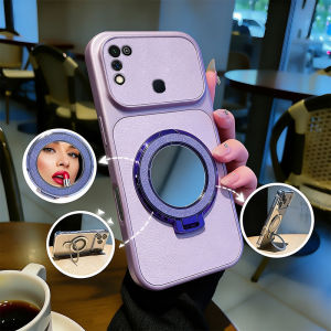 Feadship Case for infinix smart 5 HOT 10S 10T NFC 9 11 10 Play phone casing Softcase Silicone shockproof Cover new design aesthetic cute Makeup mirror with holder for girls KNHZJ1
