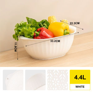 🔥NEW🔥Citylife Kitchen Strainer Colander Wash Vegetable Basket Plastic Washing Bowl