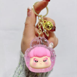 【COD】Gantungan Kunci Emosi Wajah Quicksand Keychain Boneka