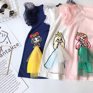 Desain Dress T-Shirt Princess Elsa Frozen, Ariel Mermaid & Snow White