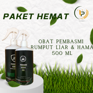 Paket Hemat Obat Ampuh Membasmi Rumput 500ml & Hama 500ml