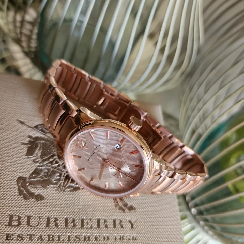 The Classic Burberry Round 40mm Watch BU10013 Case Rose Gold Tone Unisex Wrist Lazada PH