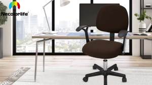 Velvet Office Chair Cover Stretchable Desk Chair Cover Thick Chair Seat Cover Computer Chair Covers Slipcover for Universal Office Chair (2Pcs/SetBeige)