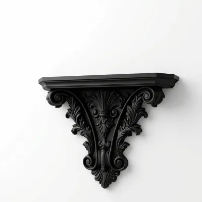 FLICKS Carving Floating Shelf 3D Printing Unique Gothic Wall Decor Durable Decorative Wall Mounted Shelves Goth Home Decor