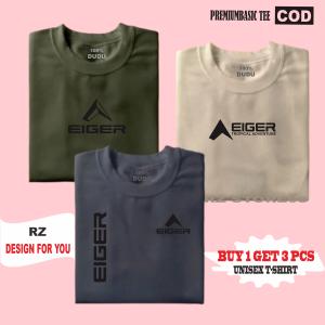 BUY 1 OR 3 PCS Kaos T-Shirt 100% Katun Combed 30s - Kaos Distro Cowok Cewek Branded - Baju Kaos Distro Pria Keren Articel Eiger Kr Eiger Ad Eiger Print Black Premium Kaos Oblong