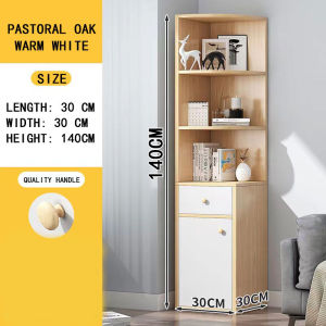 Minos Wooden Corner Cabinet Storage Cabinet with Drawer And Door Drawer Space Saving Corner Display Rack Home Furniture
