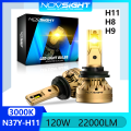 Newest Novsight N37Y H8 H9 H11 LED Headlight Bulb 3000K Yellow Light LED Lights for Car High/Low Beam Fog Light 120W 22000LM Plug&Play 2 PCS 1 Year Warranty Free Shipping. 