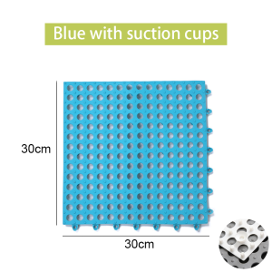 TPE bathroom mat DIY splice with Suction Cups Interlocking Non-Slip Floor Mat 30x30cm for Household Toilet Shower Room