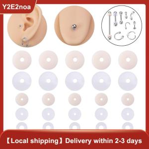 【Y2E2noa】 1 Bag Silicone Jewelry Pad Healing Discs Flexible Anti Hyperplasia for Fixed the Cartilage Earring Nose Tongue Lip Ring
