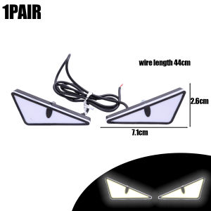 2 cái/Cặp Đèn Led Xe Máy Thông dụng mắt quỷ đèn sau hình bán nguyệt đi xe ban đêm nhấp nháy đèn tín hiệu cảnh báo xe máy sửa đổi biển số xe Đèn trang trí