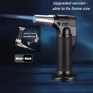 New Butane TorchCulinary Torch Refillable Blow Torch Lighter with Safety Lock Adjustable Flame for Kitchen cooking outdoor camping gas