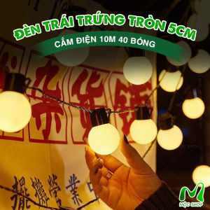Dây Đèn Led Tròn Bóng To Cherry Ball Cắm Điện Trang Trí Ngoài Trời Camping Cắm Trại Dã Ngoại Sân Vườn
