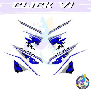 HONDA CLICK V1 DOMINO STOCK TRANSPARENT DECALS