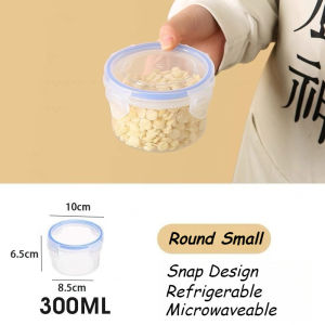 Snap-Lock Round Food Storage Containers BPA-Free Leak-Proof Airtight Box For Fridge & Pantry