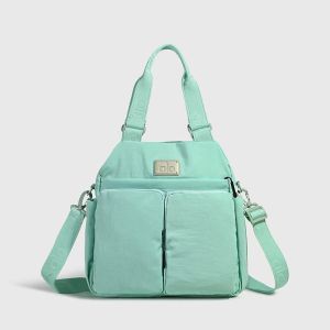 Water Resistant Rectangular Boston Tote Shoulder Bag ALO Front Zipper Pocket Adjustable Crossbody Strap Handbag For Yoga Office Shopping Travel