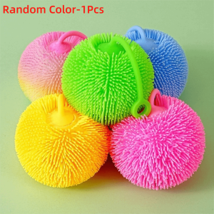 DORADO Random Color Spiky Stress Ball Soft TPR Stress Relief Toy Venting Stress Relief Light Up Toy for Kids