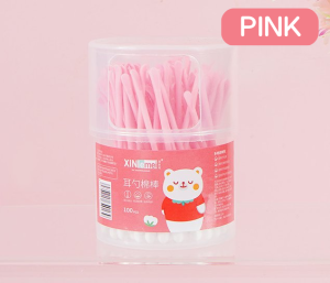 สำลีก้านพร้อมที่แคะหู 1กล่องมี100ก้าน ที่แคะหู ไม้พันสำลีพร้อมที่แคะหู