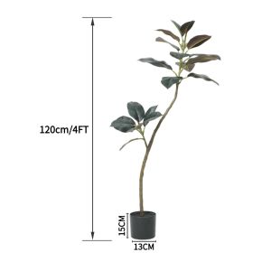 Artificial Rubber Tree Large Fake Banyan Tree Potted Plant Home Living Room Office Mall Floor Decoration