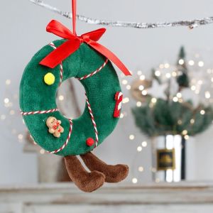 Christmas Pendant Doll Decorations Cute Christmas Doll Hanging Mushroom Wreath Doll Stuffed Christmas Toy