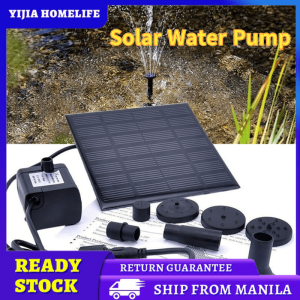 🔝【Original + 24 hours delivery】Solar Water Pump Fountain Kit for Garden Decoracion Pool Pond Fountain Aquarium DC 7V 180L/H Automatic Solar Powered Pump